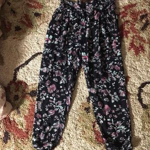 Urban Outfitters loose boho rose print pants